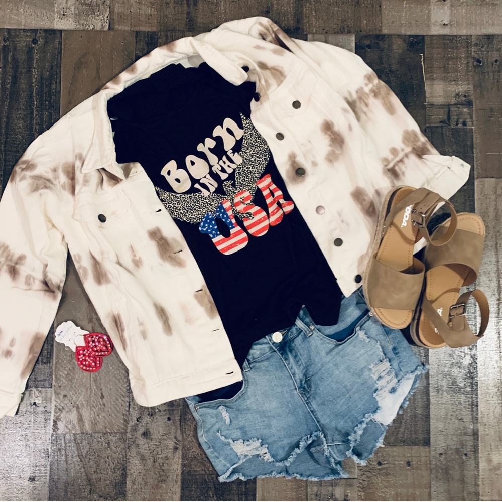 Tie dye denim jacket